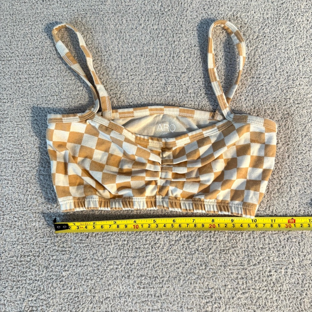 ARQ Checkered Beige and White Bralette